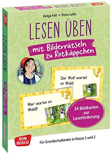 Lesen üben mit Bilderrätseln zu Rotkäppchen. 34 Bildkarten zur Leseförderung: Quizkarten für die Grundschule: differenzierte Leseförderung, ... fördern und sichern. Übungen und Spiele)