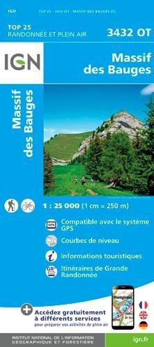 Massif des Bauges 1 : 25 000