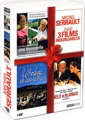 Coffret michel serrault : une hirondelle a fait le printemps ; le bonheur est dans le pré ; nelly et monsieur arnaud [FR Import]