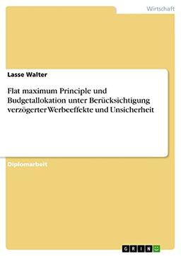 Flat maximum Principle und Budgetallokation unter Berücksichtigung verzögerter Werbeeffekte und Unsicherheit: Diplomarbeit