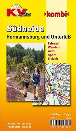 Hermannsburg und Unterlüß / Südheide: 1:12.500 Gemeindeplan mit Freizeitkarte 1:25.000 inkl. Rad- und Wanderwegen (KV-Heide-Karten)