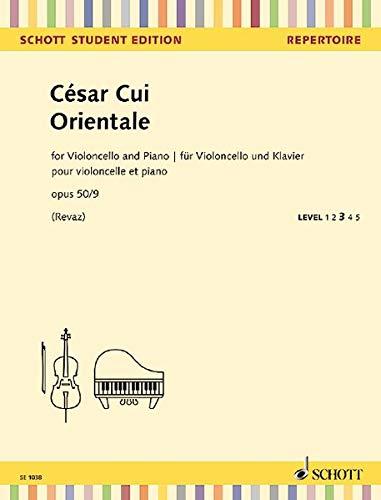 Orientale: op. 50/9. Violoncello und Klavier. (Schott Student Edition)