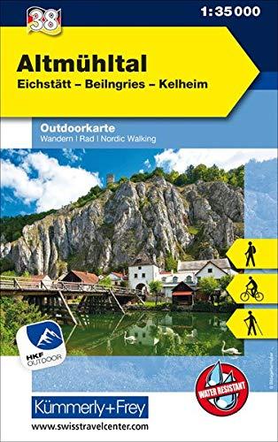 Altmühltal Nr. 38 Outdoorkarte Deutschland 1:35 000: Eichstätt, Beilngries, Kelheim, free Download mit HKF Outdoor App: Nr. 38, Outdoorkarte ... (Kümmerly+Frey Outdoorkarten Deutschland)