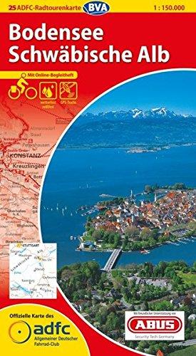 ADFC-Radtourenkarte 25 Bodensee Schwäbische Alb 1:150.000, reiß- und wetterfest, GPS-Tracks Download und Online-Begleitheft (ADFC-Radtourenkarte 1:150000)