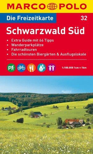 MARCO POLO Freizeitkarte Schwarzwald Süd 1:100.000: Extra Guide mit 66 Tipps. Wanderparkplätze. Fahrradtouren. Die schönsten Biergärten und Ausflugslokale