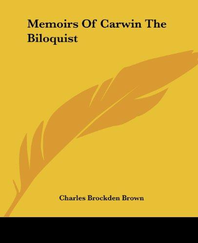 Memoirs Of Carwin The Biloquist