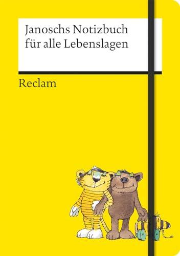 Janoschs Notizbuch für alle Lebenslagen: Hochwertiges Notizbuch, A5, liniert, mit Lesebändchen, Verschlussgummi und lustigen Weisheiten von Janoschs beliebten Figuren