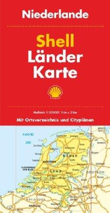 Shell Länderkarte Niederlande 1:300.000: Mit Ortsverzeichnis und Cityplänen