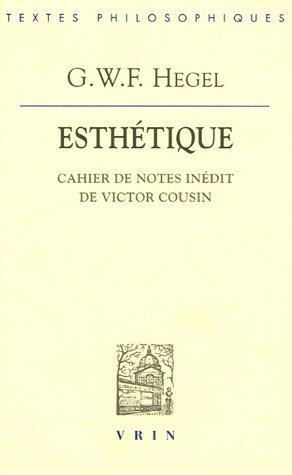 Esthétique : cahier de notes inédit de Victor Cousin