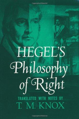 Hegel's Philosophy of Right (Galaxy Books)