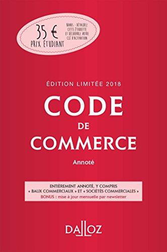 Code de commerce 2018, annoté