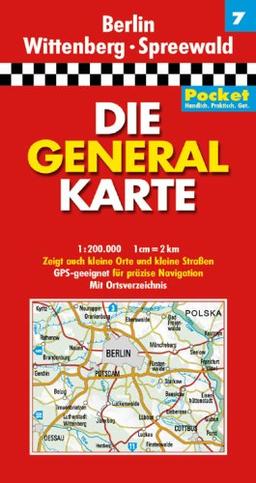 Die Generalkarte Pocket Berlin, Wittenberg, Spreewald 1:200 000