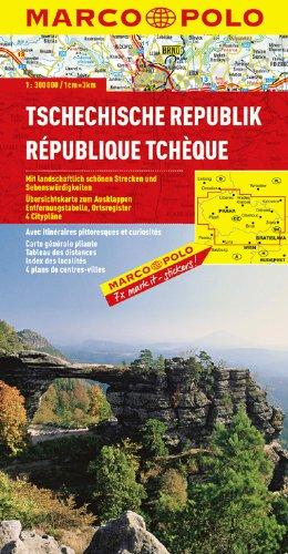 MARCO POLO Länderkarte Tschechische Republik 1:300.000: Mit landschaftlich schönen Strecken und Sehenswürdigkeiten. Übersichtskarte zum Ausklappen. ... Ortsregister. 4 Citypläne (Marco Polo Maps)