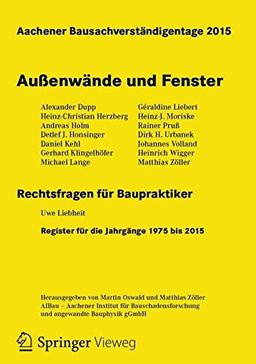 Aachener Bausachverständigentage 2015: Außenwände und Fenster