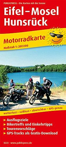 Eifel - Mosel - Hunsrück: Motorradkarte mit Ausflugszielen, Einkehr- & Freizeittipps und Tourenvorschlägen, wetterfest, reissfest, abwischbar, GPS-genau. 1:200000 (Motorradkarte / MK)