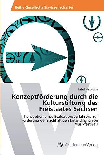 Konzeptförderung durch die Kulturstiftung des Freistaates Sachsen: Konzeption eines Evaluationsverfahrens zur Förderung der nachhaltigen Entwicklung von Musikfestivals