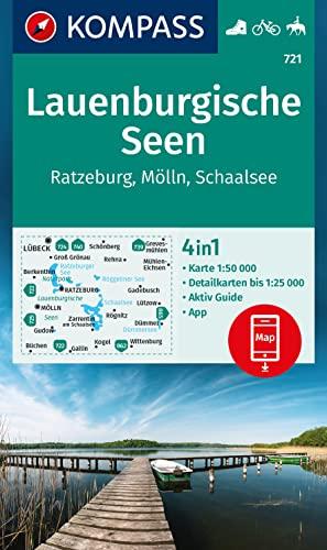 KOMPASS Wanderkarte 721 Lauenburgische Seen, Ratzeburg, Mölln, Schaalsee 1:50.000: Wanderkarte mit Aktiv Guide inklusive Karte zur offline Verwendung ... Fahrradfahren. Skitouren. Langlaufen.