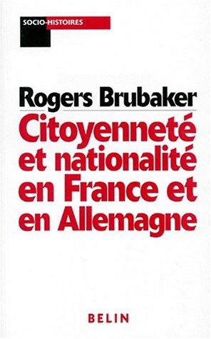 Citoyenneté et nationalité en France et en Allemagne