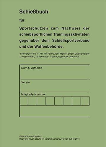 Schießbuch für Sportschützen und Behörden - BW Style