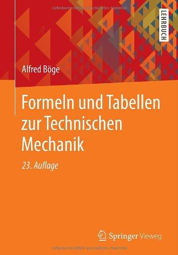 Formeln und Tabellen zur Technischen Mechanik