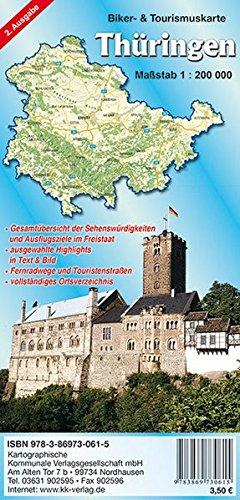 Thüringen: Biker- & Tourismuskarte