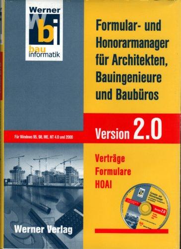 Formular- und Honorarmanager für Architekten, Bauingenieure und Baubüros - Verträge - Formulare - HOAI