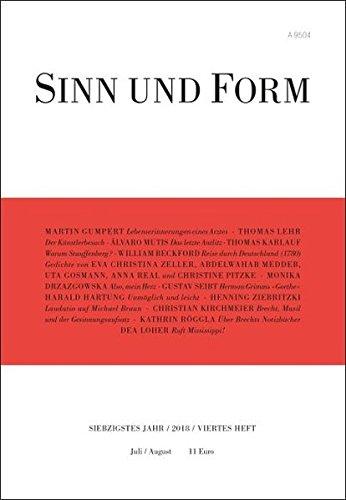 Sinn und Form 4/2018