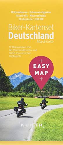 EASY MAP Biker-Kartenset Deutschland: 12 Motorradkarten 1:300.000 (KUNTH EASY MAP)