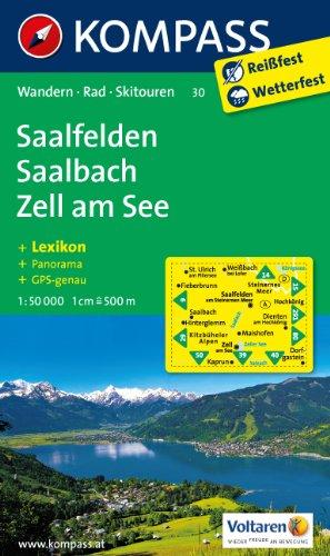 Saalfelden - Saalbach-Hinterglemm - Zell am See: Wanderkarte mit KOKMPASS-Lexikon, Radwegen, Skitouren und Panorama. GPS-genau. 1:50000