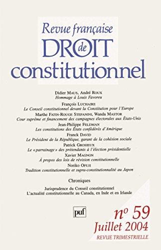 Revue française de droit constitutionnel, n° 59