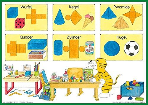 Mathetiger 3 - 3. Schuljahr / Mathetiger 3 - 3. Schuljahr: DIN-A1-Poster für Klasse 3: Geometrie