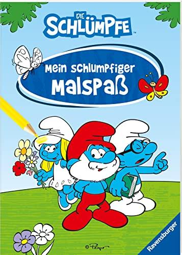 Ravensburger Die Schlümpfe - Mein schlumpfiger Malspaß - Malheft für Kinder ab 5 Jahren - Große Wimmelszenen zum Ausmalen