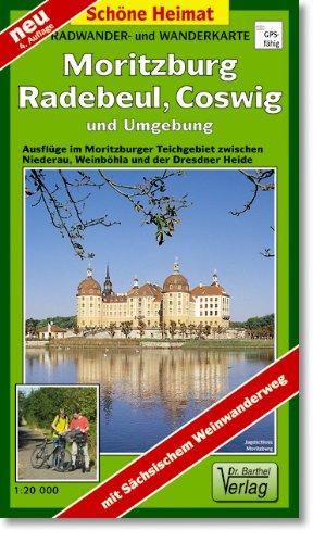 Radwander- und Wanderkarte Moritzburg, Radebeul, Coswig und Umgebung: Ausflüge im Moritzburger Teichgebiet zwischen Niederau, Weinböhla und der ... Weinwanderweg und mit Sächsischer Weinstraße.