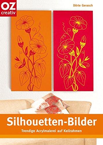 Silhouetten-Bilder. Trendige Acrylmalerei auf Keilrahmen