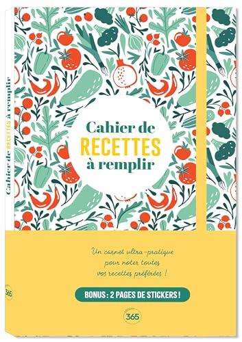 Cahier de recettes à remplir