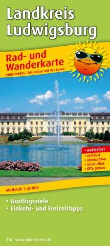 Rad- und Wanderkarte Landkreis Ludwigsburg: Mit Ausflugszielen, Einkehr- & Freizeittipps, wetterfest, reissfest, abwischbar, GPS-genau. 1:50000