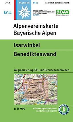 Isarwinkel, Benediktenwand: Wegmarkierung, Ski- und Schneeschuhrouten (Alpenvereinskarten)