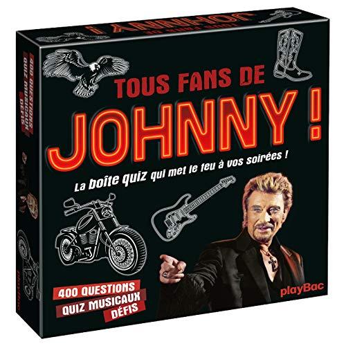 Tous fans de Johnny ! : la boîte quiz qui met le feu à vos soirées ! : 400 questions, quiz musicaux, défis