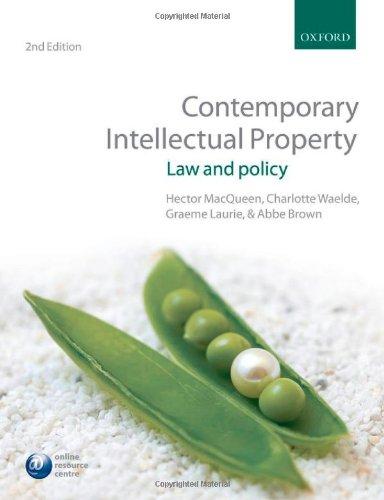 Contemporary Intellectual Property Law and Policy: Law and Policy