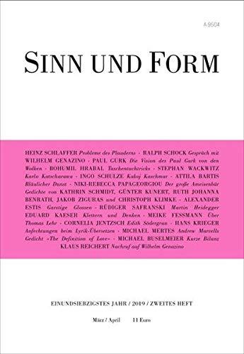 Sinn und Form 2/2019 (Sinn und Form / Beiträge zur Literatur)