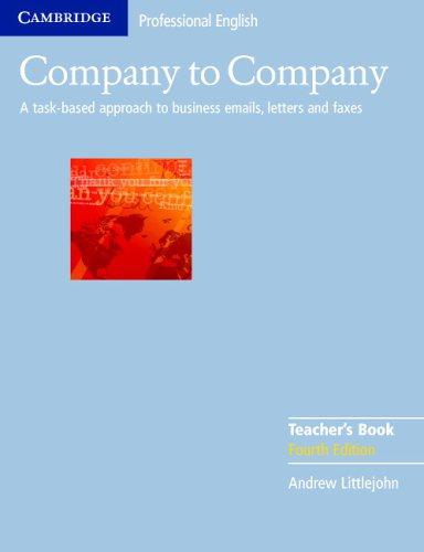 Company to Company Teacher's Book (Cambridge Professional English)