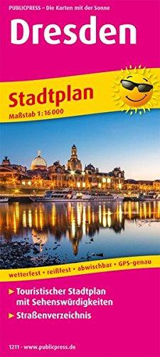 Dresden Stadtplan: Touristischer Stadtplan mit Sehenswürdigkeiten und Straßenverzeichnis. 1:16000