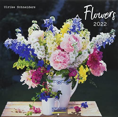 Flowers 2022: Broschürenkalender mit Ferienterminen. Blumen-Vielfalt. 30 x 30 cm - Wandkalender