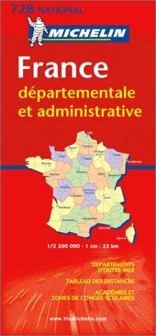 Michelin Karten, Bl.728 : France departementale et administrative (Michelin National Maps)