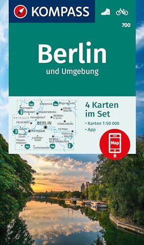 KOMPASS Wanderkarten-Set 700 Berlin und Umgebung (4 Karten) 1:50.000: inklusive Karte zur offline Verwendung in der KOMPASS-App. Fahrradfahren.