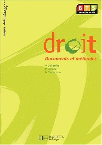 Droit, BTS 1re année : livre de l'élève