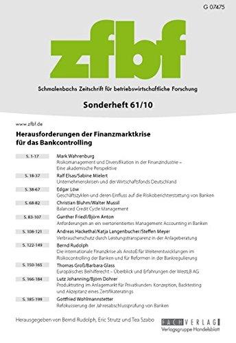 Herausforderungen des Finanzmarktes für das Bankencontrolling