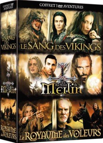 Coffret aventure :le sang des vikings ; le royaume des voleurs ; le retour de merlin [FR Import]