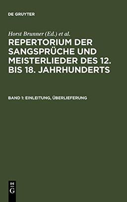 Einleitung, Verzeichnis der Handschriften, Verzeichnis der Drucke