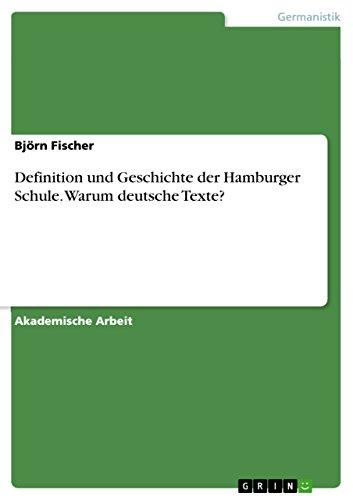 Definition und Geschichte der Hamburger Schule. Warum deutsche Texte?